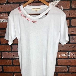 Urban Outfitters Make Love Not War White Tshirt